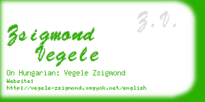 zsigmond vegele business card